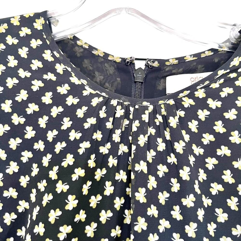 Orla Kiely RARE chiffon clover shamrock ditsy  print midi dress size 6 - Picture 3 of 14